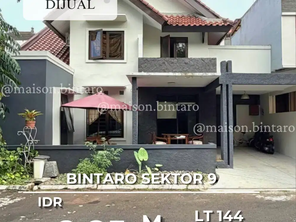 Termurah Di Sektor 9! Rumah 2 Lantai Hadap Timur Di Lokasi Premium Bintaro Sektor 9 — Siap Huni & Legalitas SHM  (SP 1070)