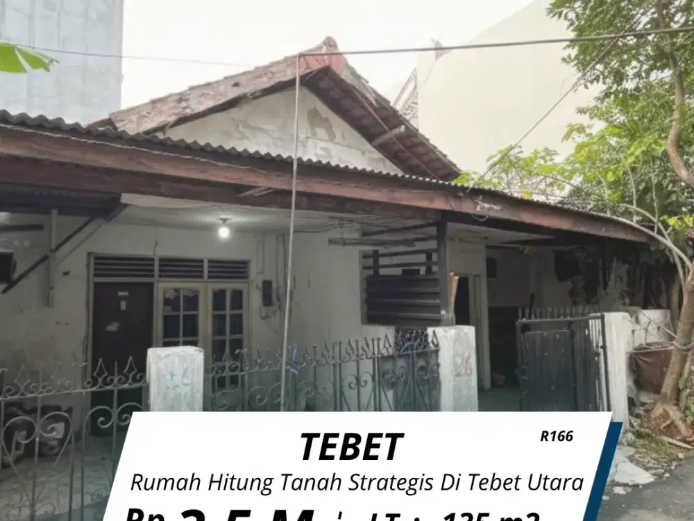 Dijual Rumah Hitung Tanah Di Tebet Utara (R166)