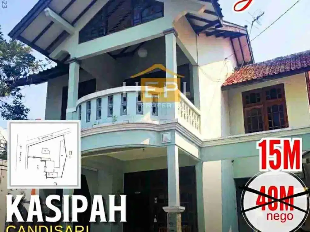 Dijual Rumah Hitung Tanah di Jl.Kasipah Candisari Dekat Candi Golf Semarang