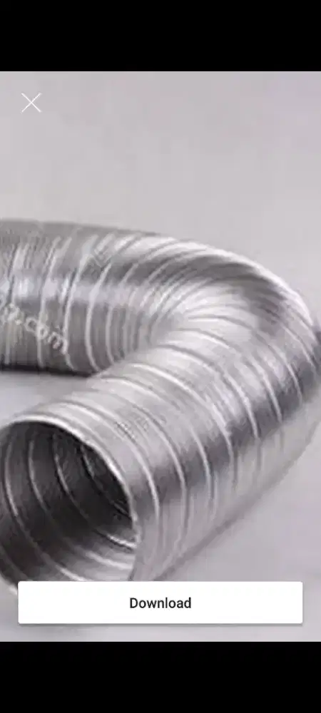 Flexible ducting full 100% bahan aluminium diameter 10cm bahan premium