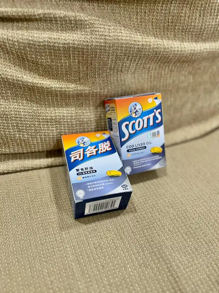 Cod liver oil Minyak ikan Scotts cod liver oil Omega 3 Dha
