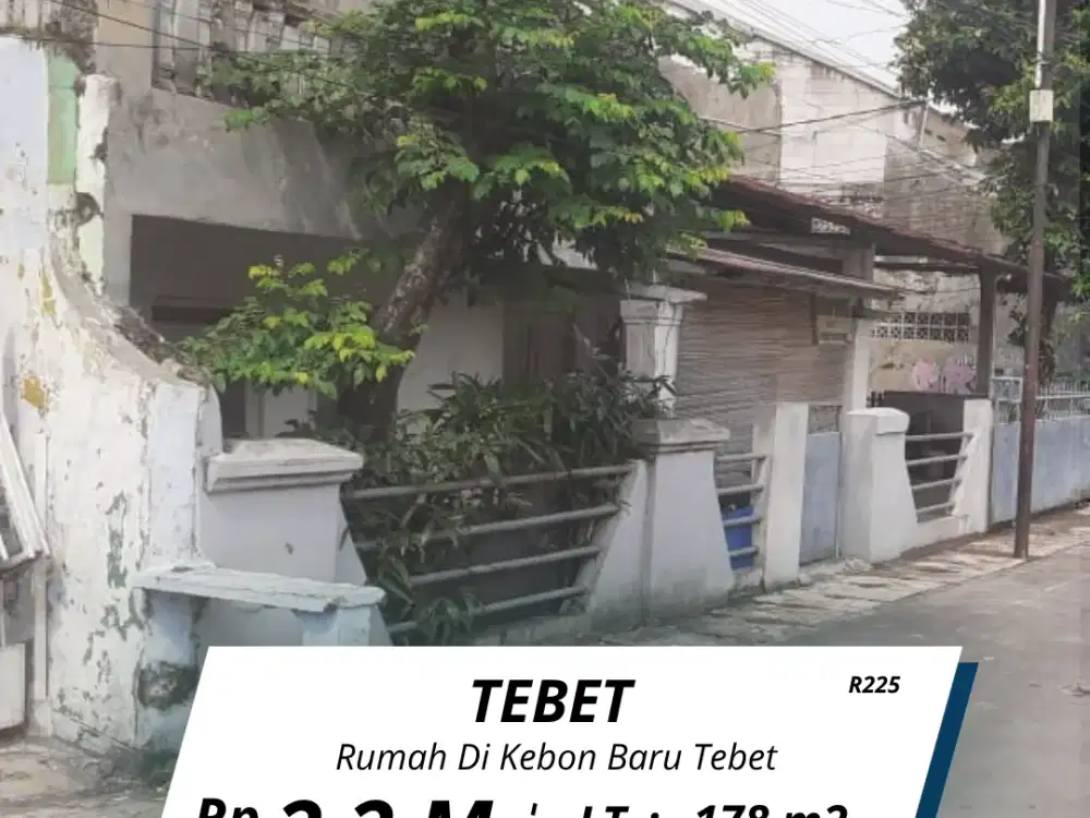 DI JUAL RUMAH KEBON BARU TEBET Jakarta - Selatan ( R225 )