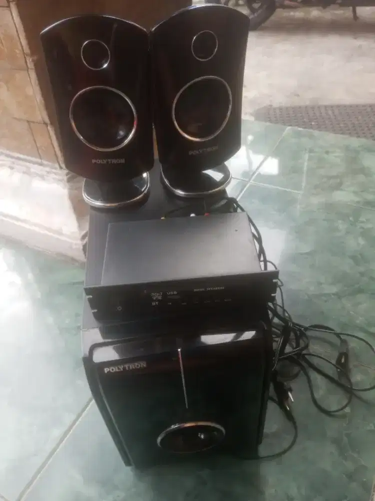 Speaker Home Theater Merk Polytron Bluetoth Radio Usb