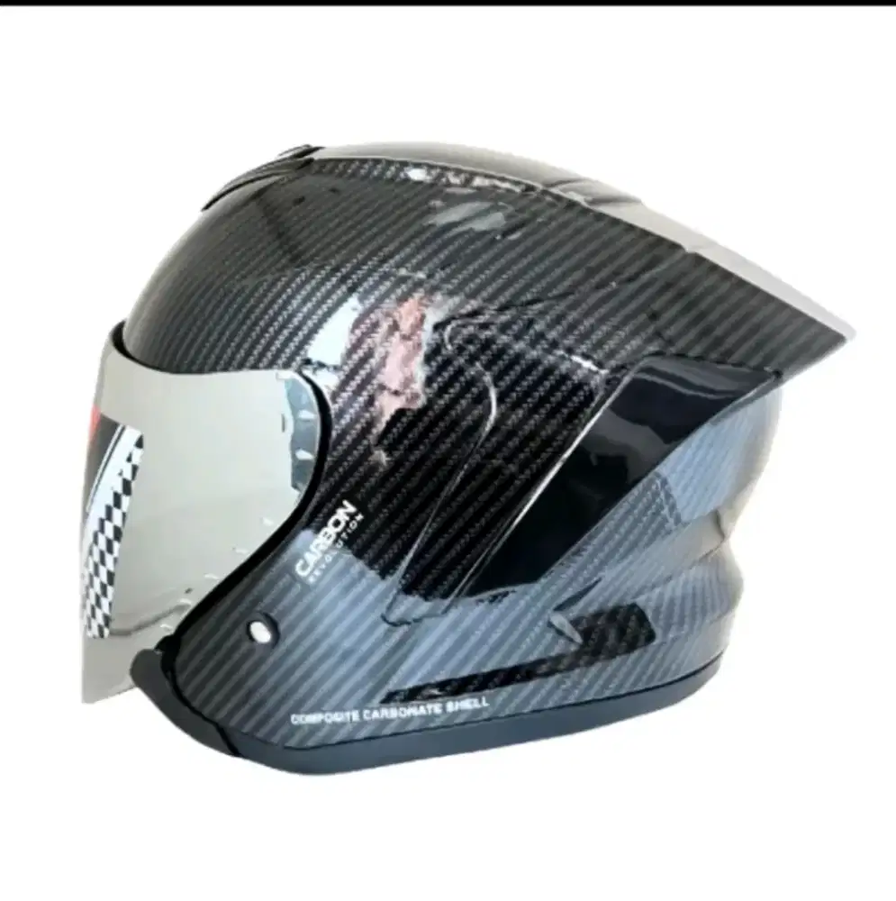 Helm JS armour half face motif carbon original sni