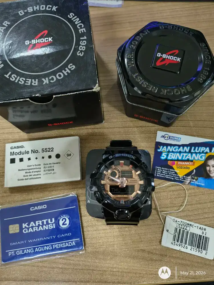 Casio G-Shock GA-700MMC-1ADR black gold mewah