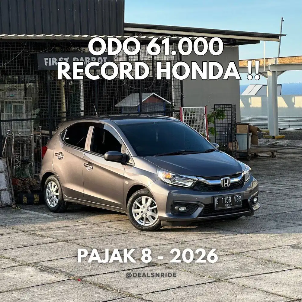 ODO 60.000 ANTIKK !! PAJAK 8/2026 HONDA BRIO E CVT 2021 MURAH AJA