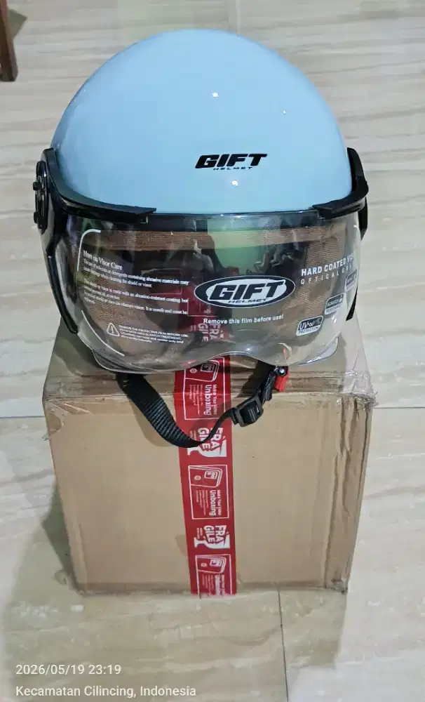 Helm hijab wanita GIFT Amora half face SNI