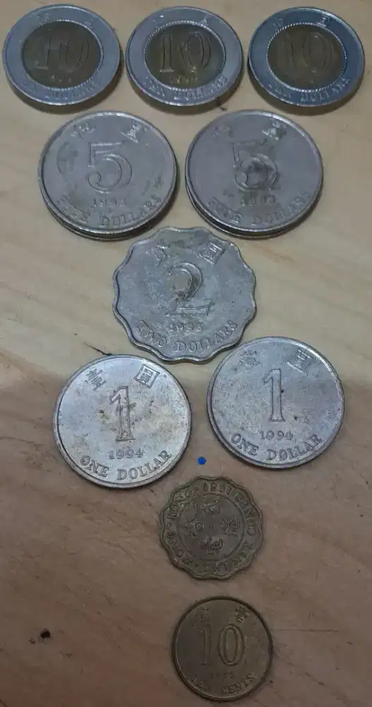 Koin Dollar dan Sen HONGKONG
