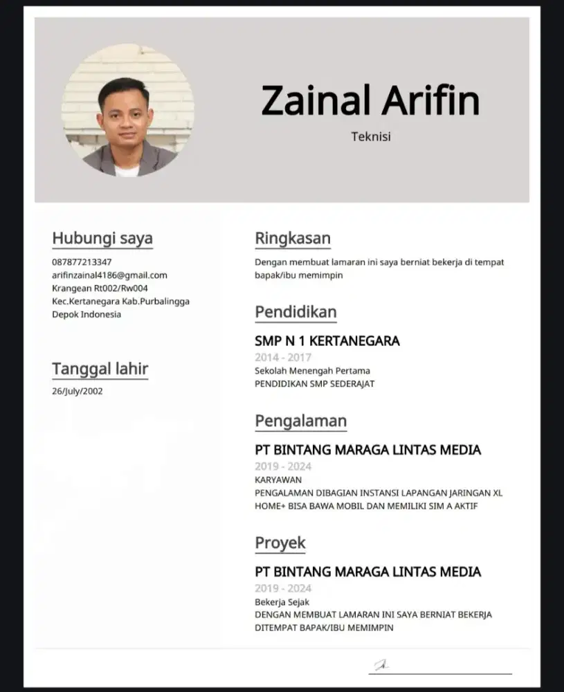 Cari kerja driver pribadi