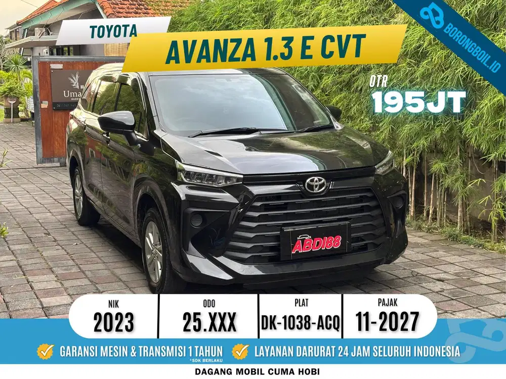 TOYOTA AVANZA 1.3 E CVT 2023 TDP 20 JUTA