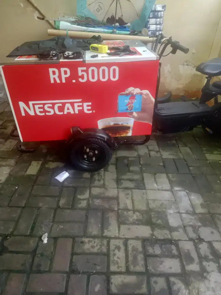 D jual gerobak sepedah listrik kopi keliling