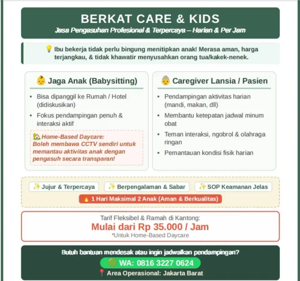 Jasa Mengasuh anak terpecaya