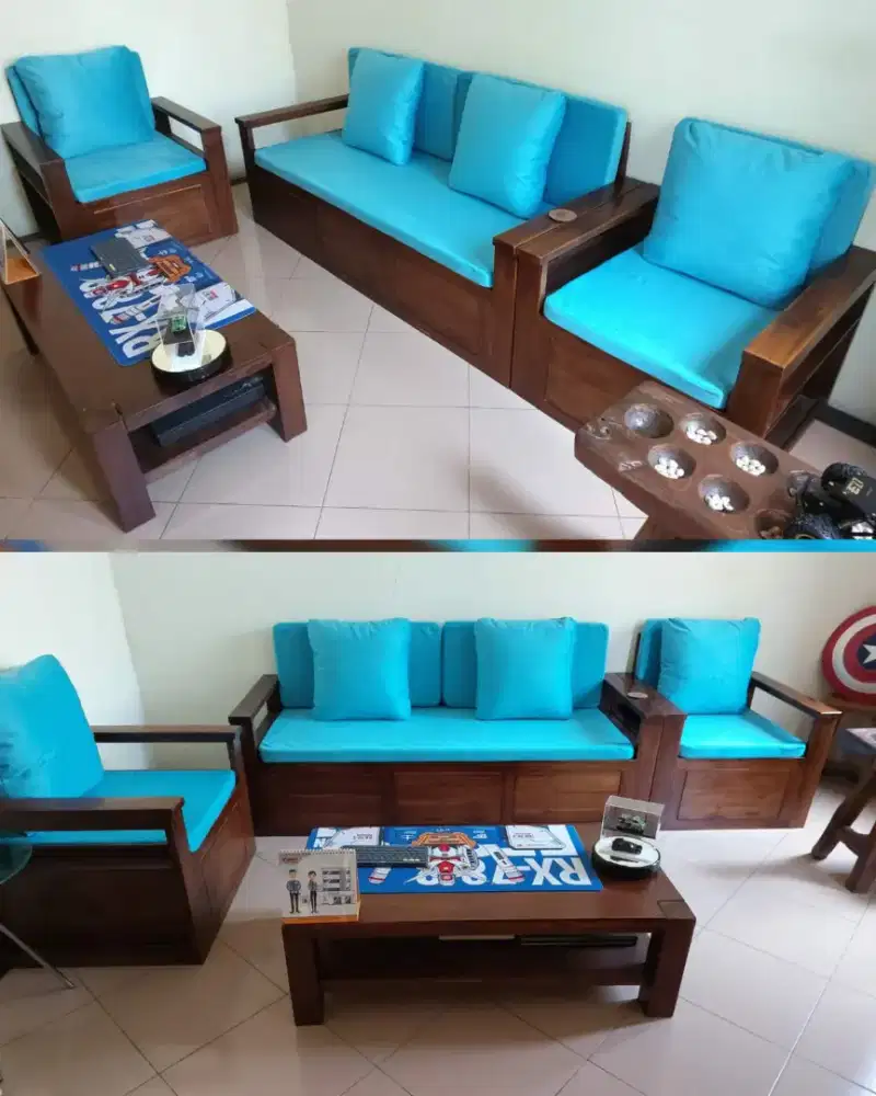 Meja Kursi Tamu Jati,Lemari Jati,Lemari Pajangan Kaca,Buffet,Kulkas
