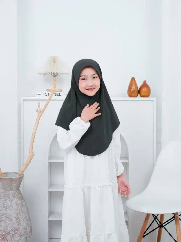 Khimar Anak Jersey Premium | Adem, Nyamang & Jahitan Rapi