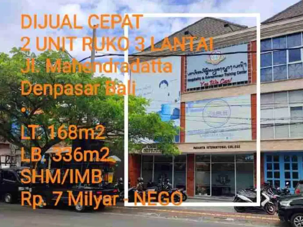 DIJUAL CEPAT 2 UNIT RUKO 3 LANTAI