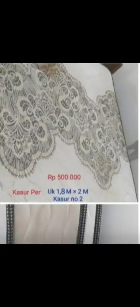 Kasur no 2 uk 1.8 m x 2 m