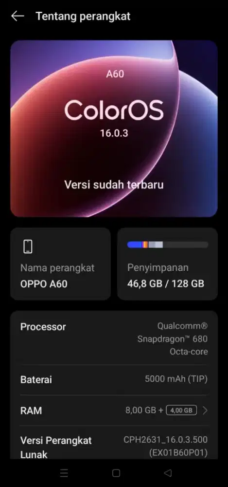 Oppo a60 muluss