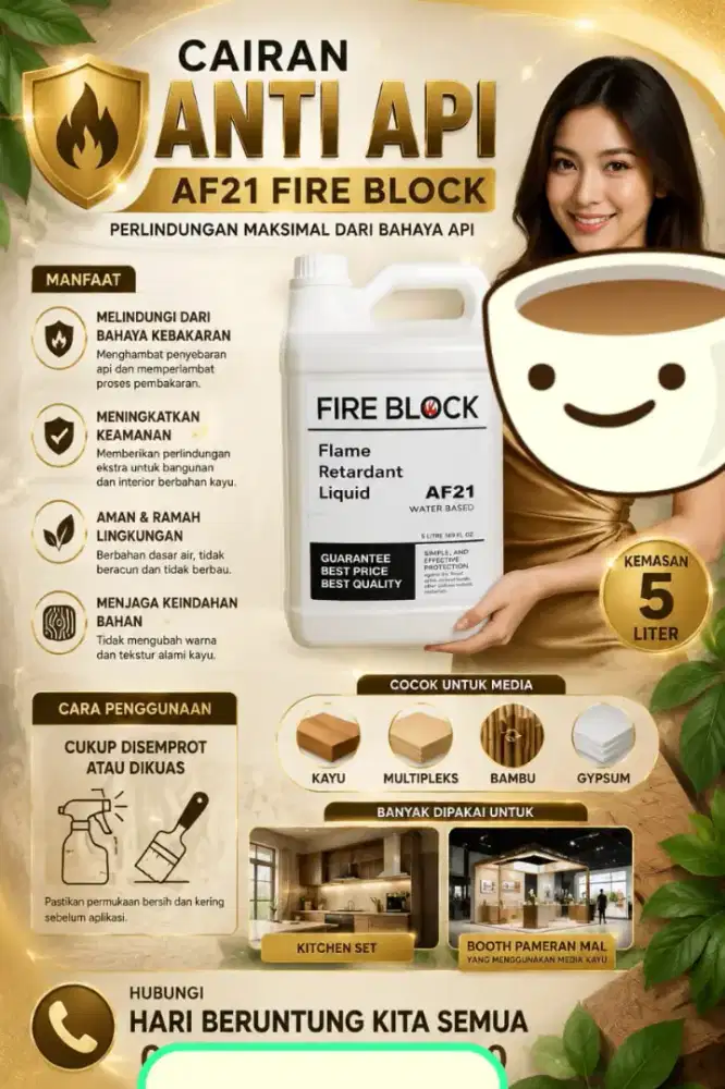 Cairan Anti ap1 F1reblock af21 sertifikasi Sucofindo 5liter