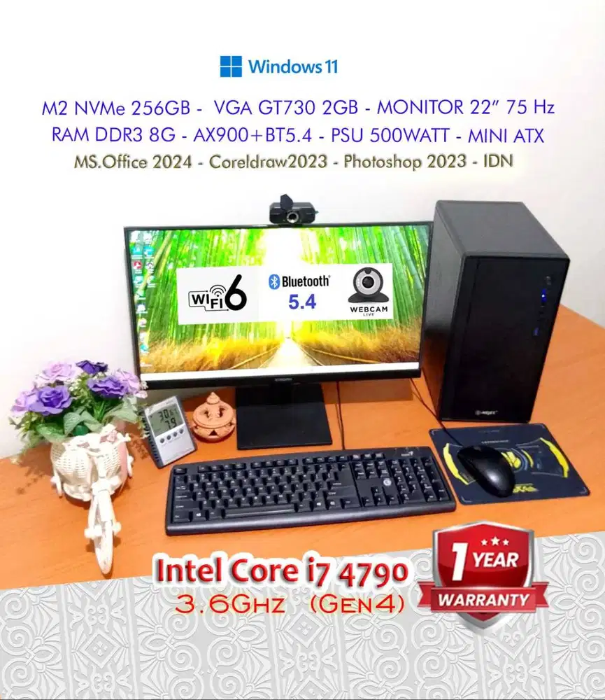 PC Rakitan Windows 11 Desktop Komputer Harga Murah Bergaransi 1 Tahun