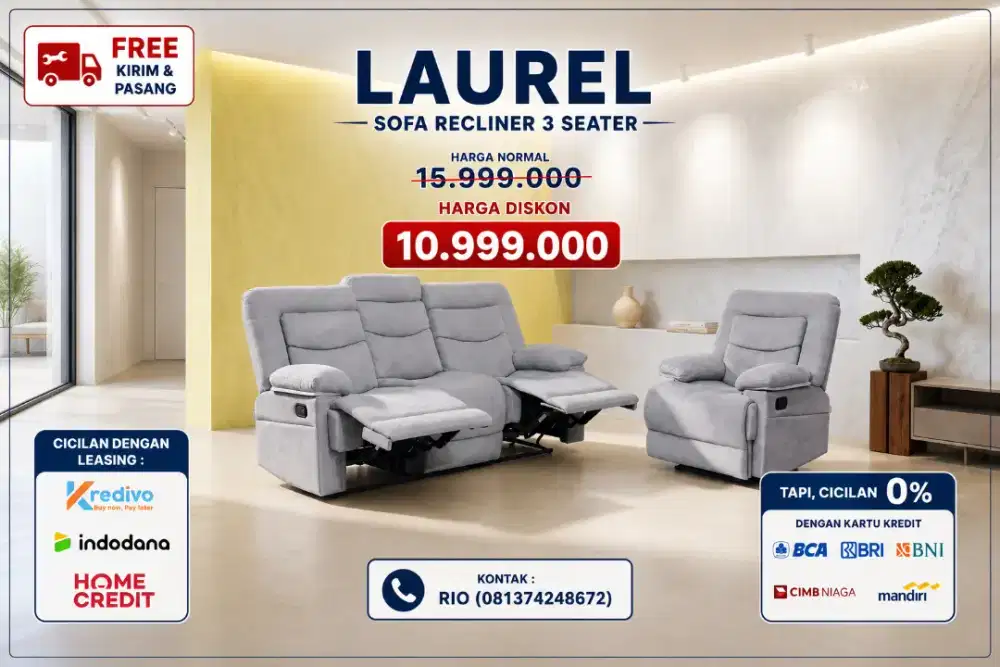 LAUREL SOFA RECLINER 3S+1S