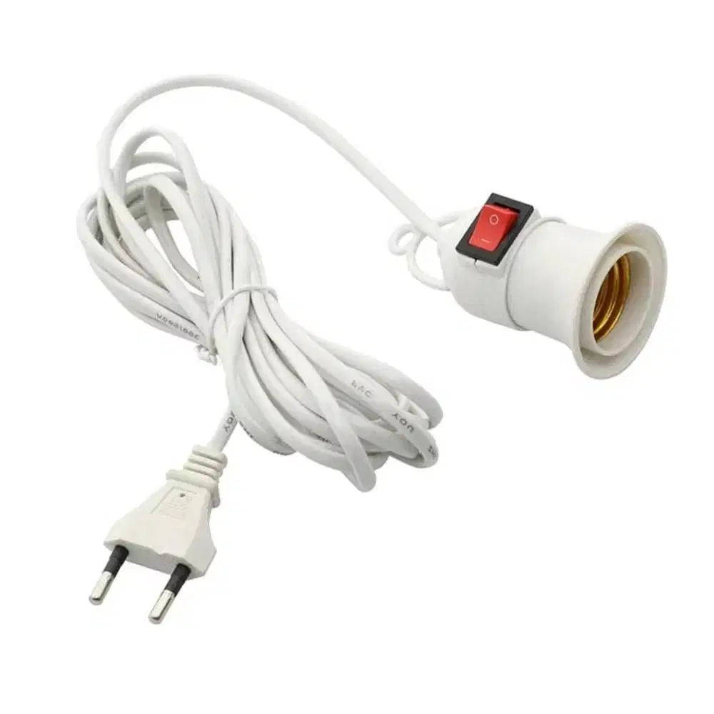 Fitting Lampu Gantung Kabel 3m 5m 10m Plus Saklar On Off E27 HL998