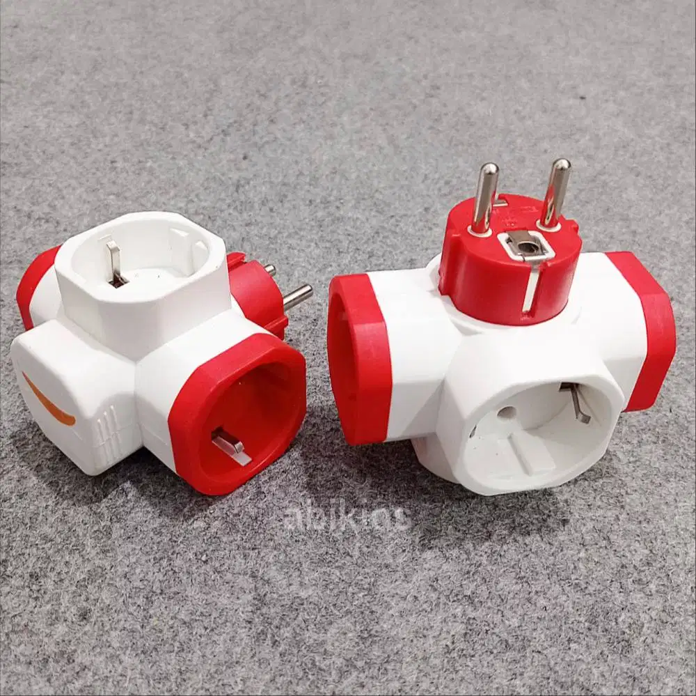 Steker T 3 Lubang Lampu Indikator Kuningan Asli Sni Colokan HL906