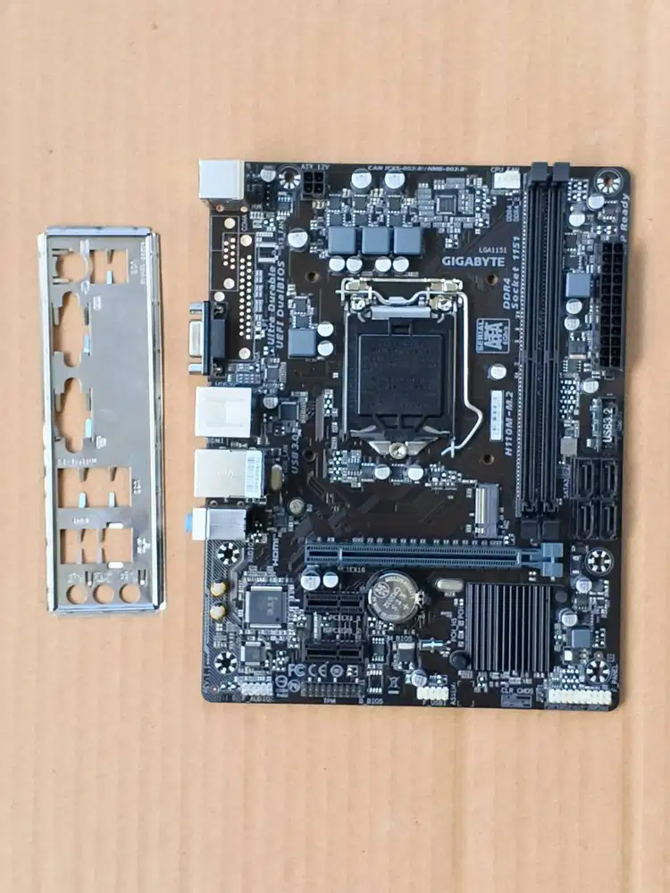 motherboard mainboard gigabyte H110M-M.2  support gen 6&7 fisik muluS