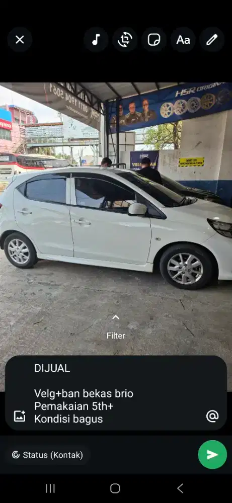 Velg + ban bekas brio