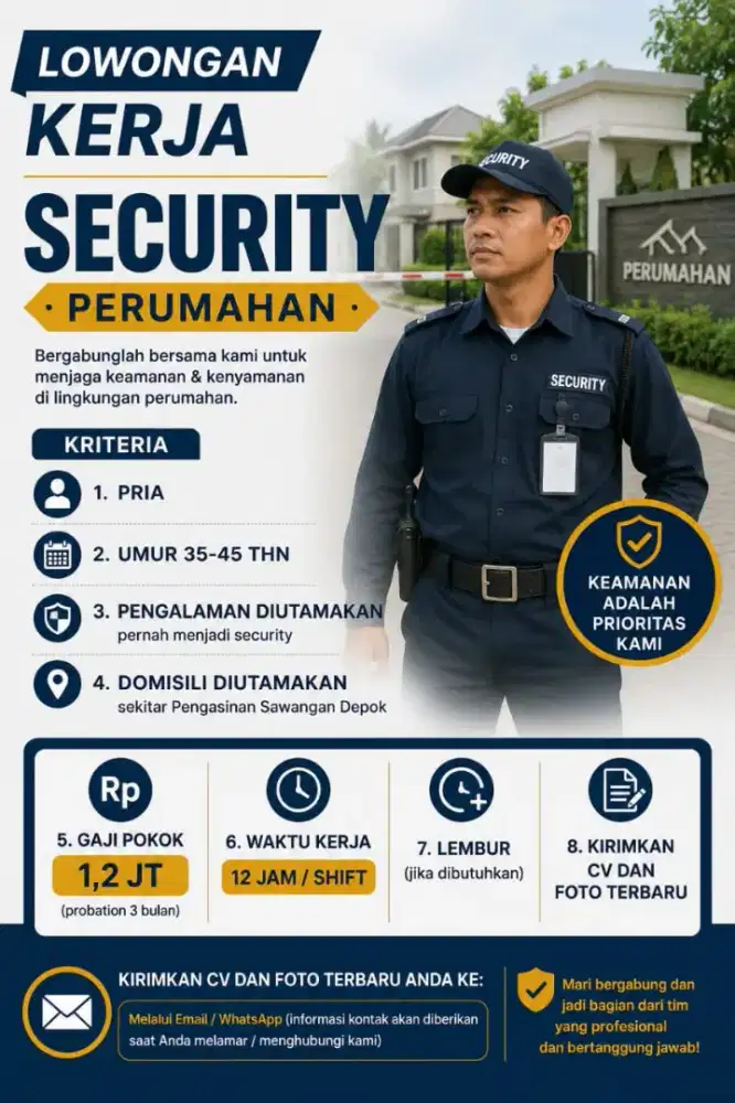 Dibutuhkan Security Perumahan