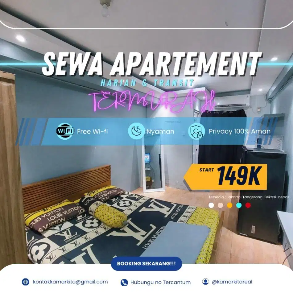 Sewa apartemen Bassura City Harian/Transit Termurah Jakarta Timur