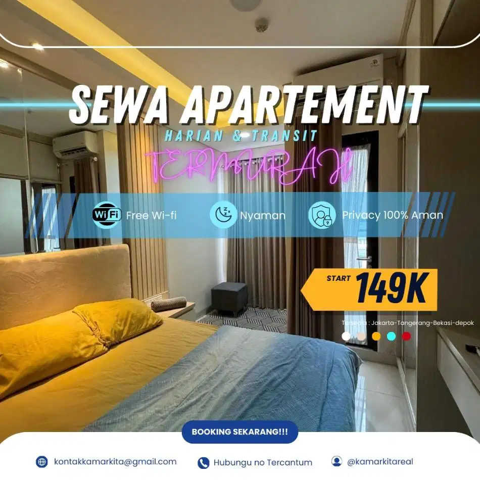 Sewa Apartemen Green Pramuka Harian/Transit Termurah Jakarta Pusat
