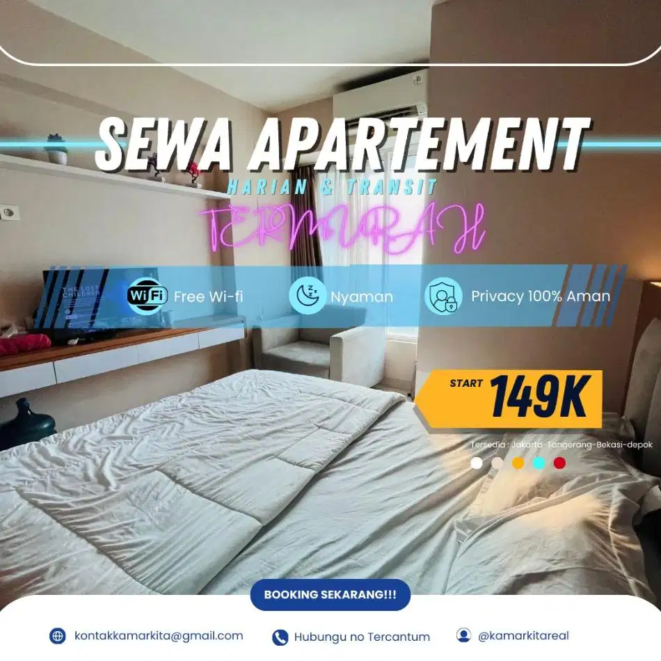Sewa apartemen Kalibata City Harian/Transit Termurah Jakarta Selatan