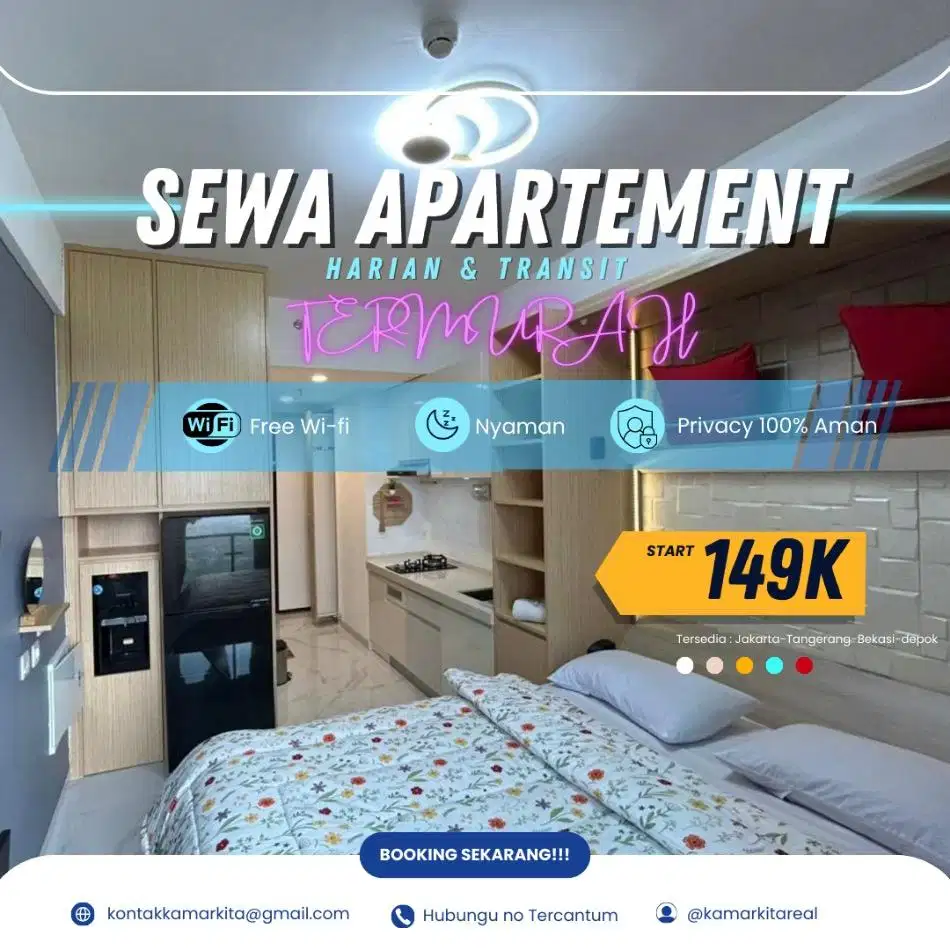 Sewa apartemen Citypark Jakarta Barat Cengkareng Harian/Transit Murah