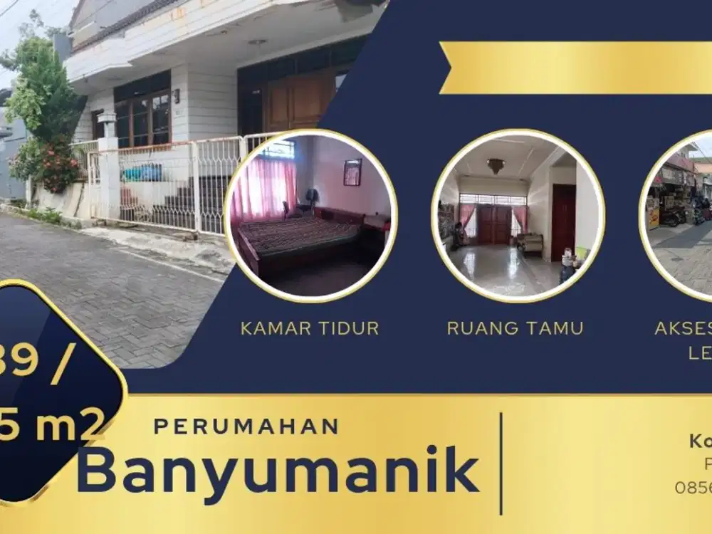 Rumah Siap Huni atau Untuk Usaha Dekat Pasar Jati Banyumanik