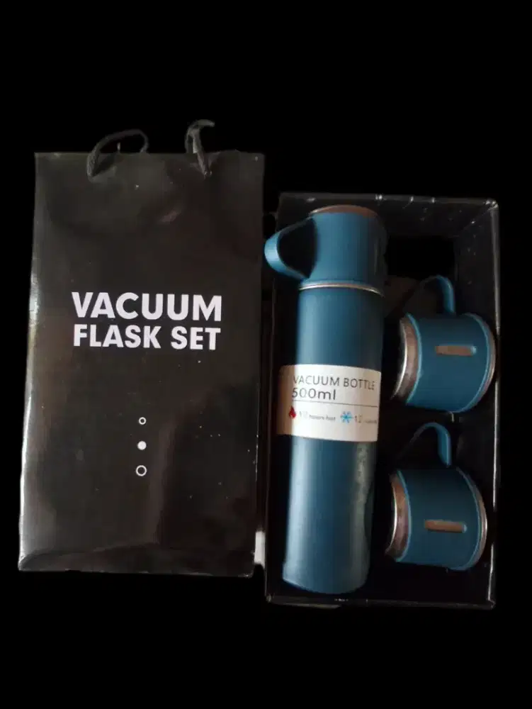 Jual Set Vacuum Flask (Termos 500ml + 2 Cangkir)