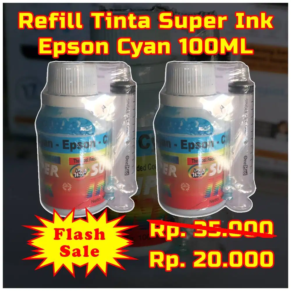 Flash Sale - Tinta Super Ink Epson Cyan 100ML