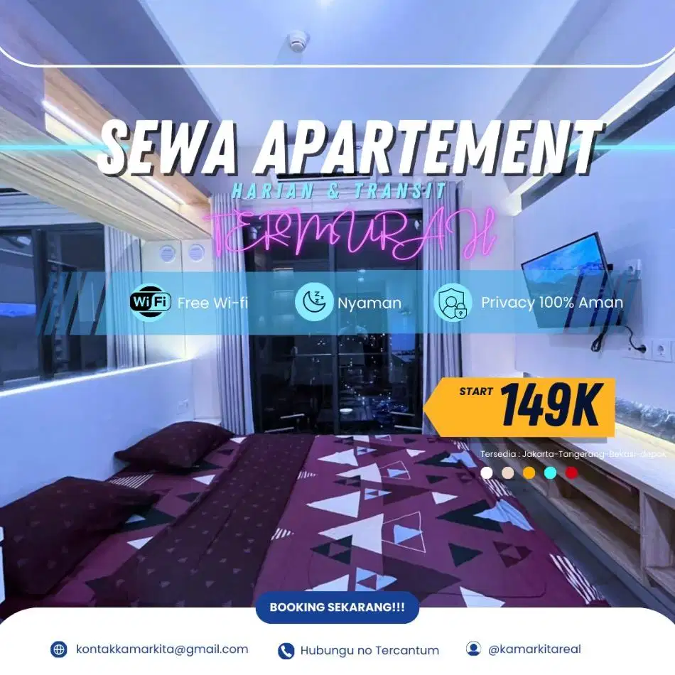 Sewa Apartemen Skyhouse BSD City Harian/Transit Termurah Tangerang