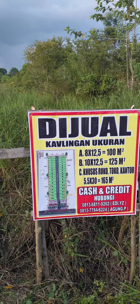 DiJual Tanah Kavling Rumah & Ruko/Toko.CASH dapat Korting 2 Jt.