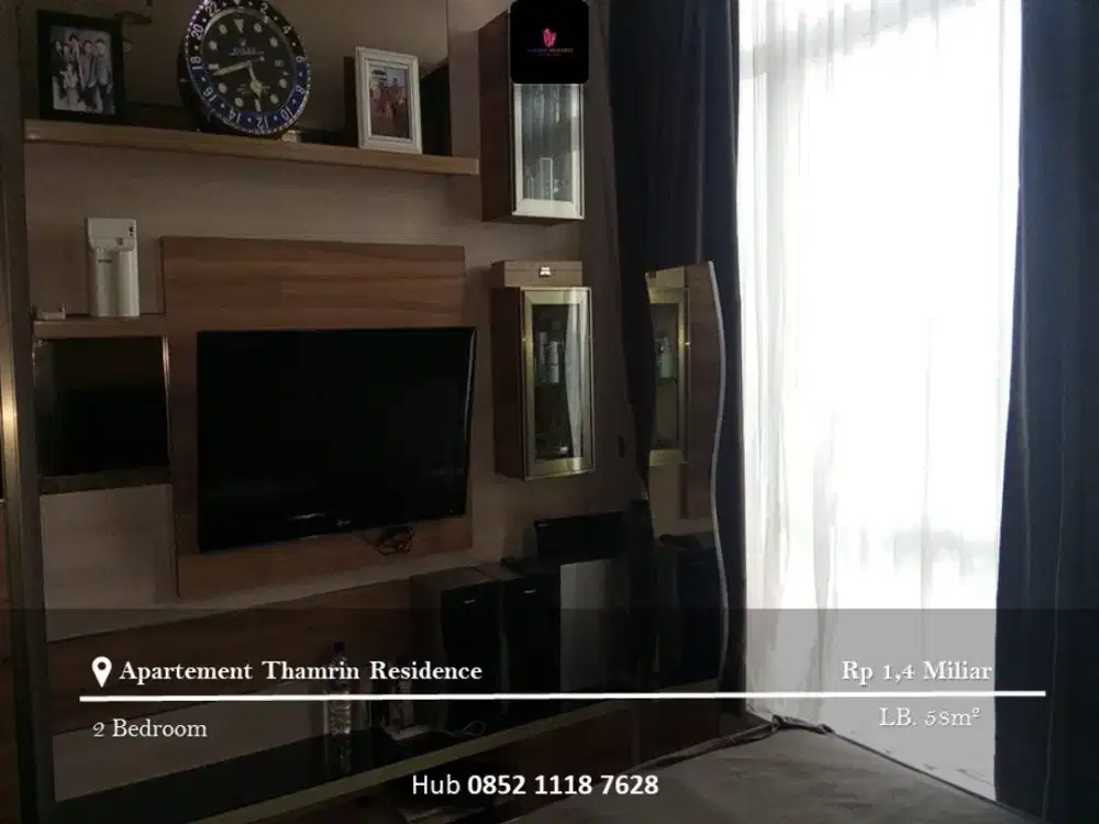 Dijual Apartement Thamrin Residence Low Floor 2BR Full Furnished