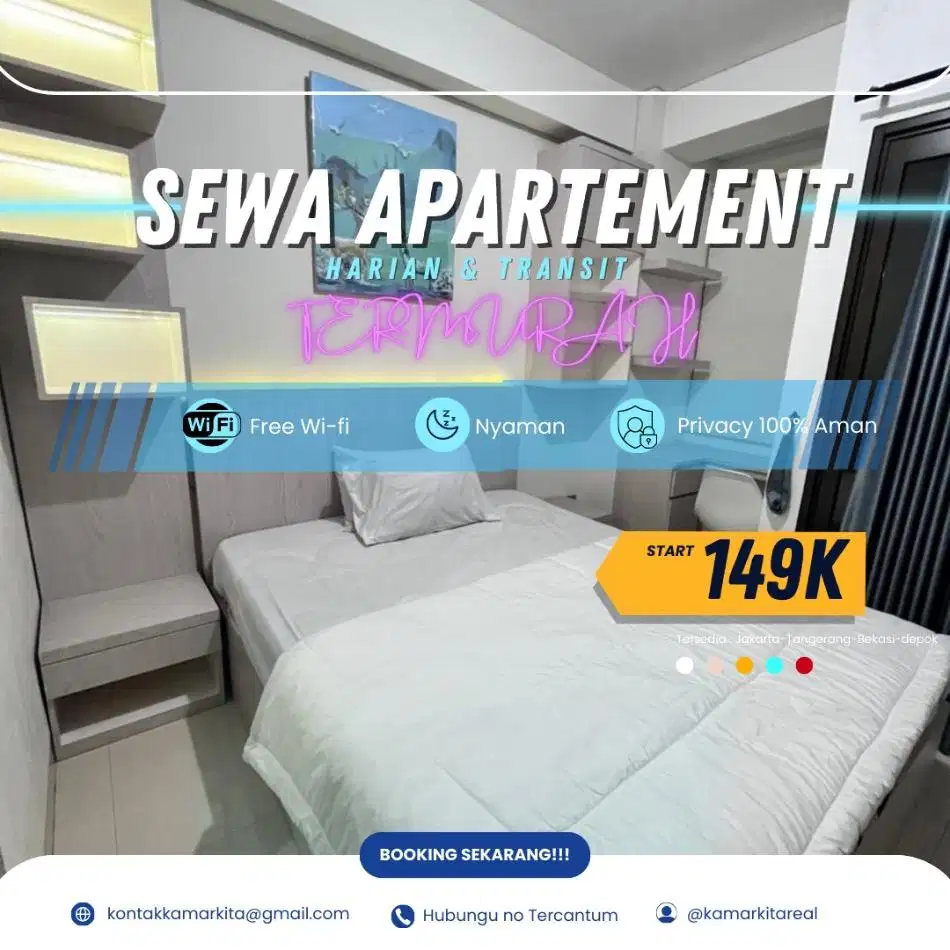 Sewa Apartemen Tangerang URBANTOWN SERUA Harian/Transit Termurah