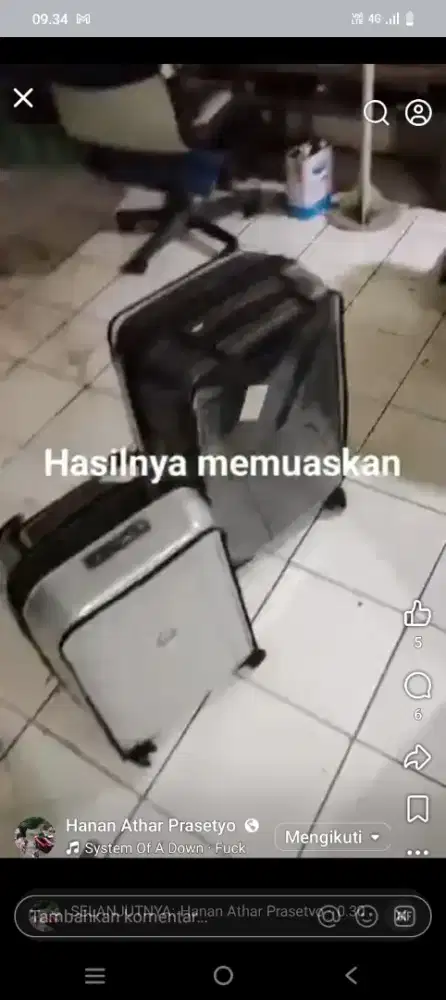 Jasa bikin baru sarung koper pake mika