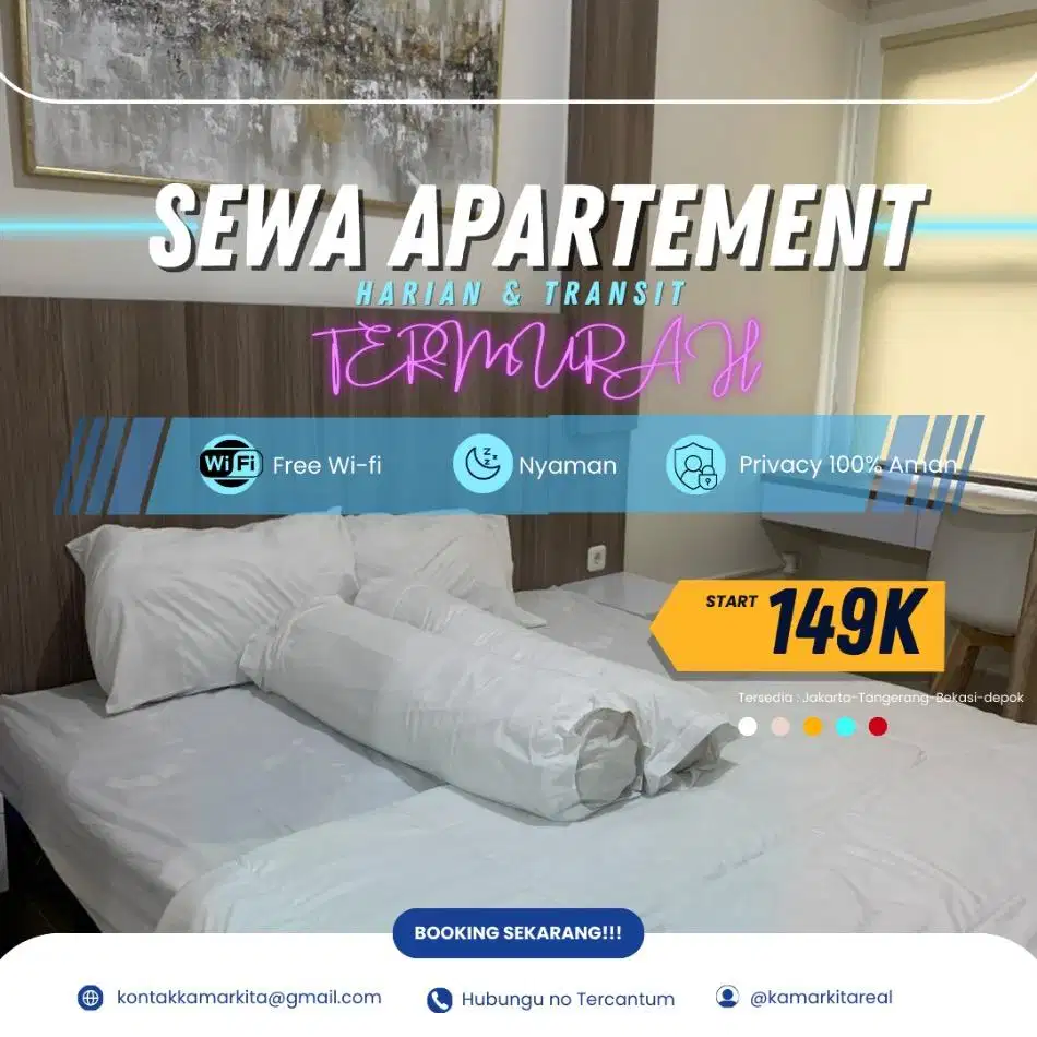 Sewa apartemen Tangerang Green Lake View Harian/Transit Termurah