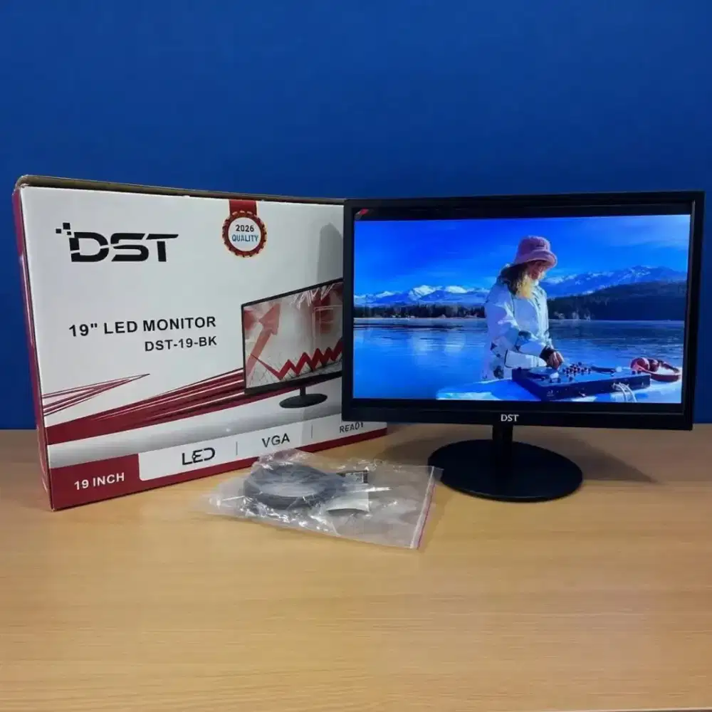 Promo Monitor DST 19 BK–Tampilan Jernih, Nyaman untuk Kerja & Belajar