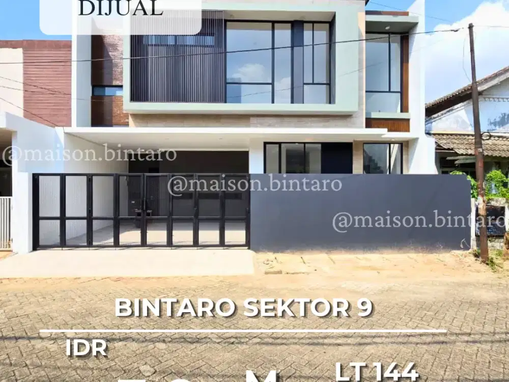 Fasad Super Mewah! Rumah Brand New 2 Lantai Di Sektor 9 Bintaro — Desain Cantik Kekinian, Siap Huni & Legalitas SHM  (SP 0983)