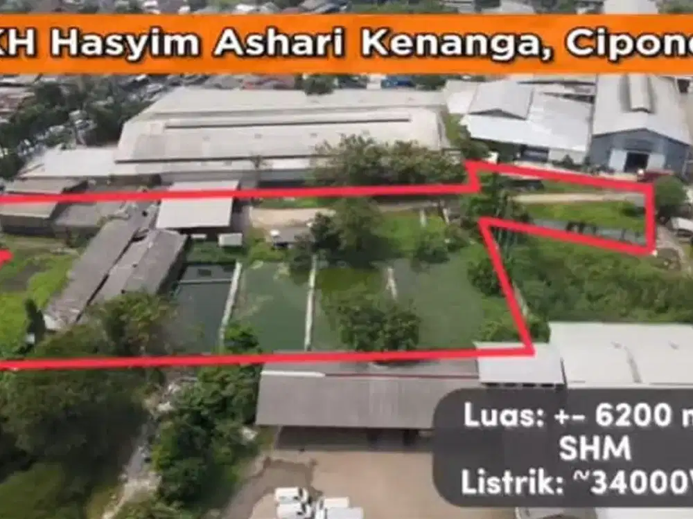 DIJUAL CEPAT TANAH KOMERSIAL STRATEGIS CIPONDOH Lokasi Jl. KH Hasyim Ashari (jalan utama)
