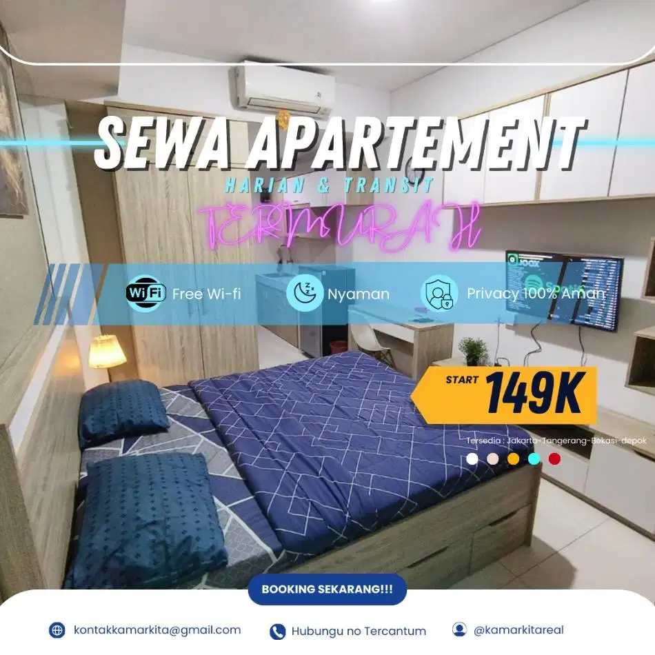 Sewa apartemen Bekasi Grand Dhika City Harian/Transit Termurah
