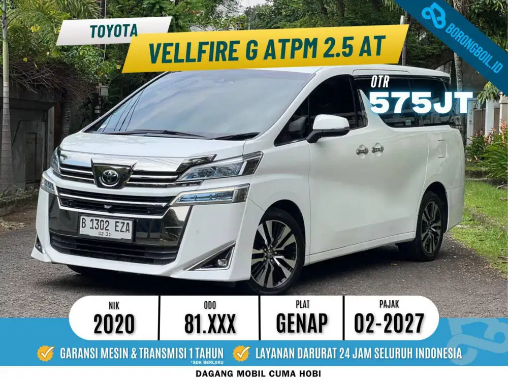 Toyota Vellfire G ATPM 2020 TERMURAH