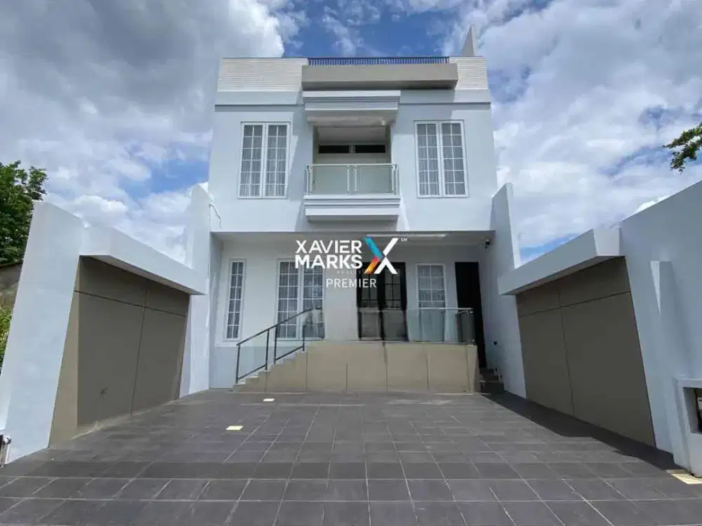 rumah baru mewah semi furnish private pool araya malang