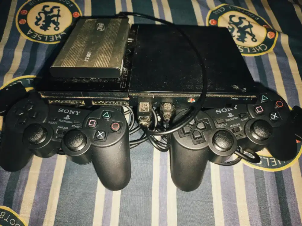 PS2 Slim Full Game 2 Stik Lengkap