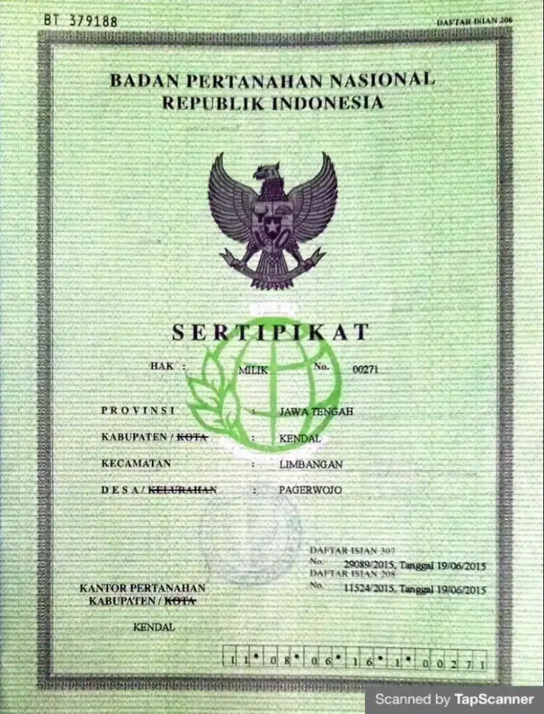 Di jual tanah Shm